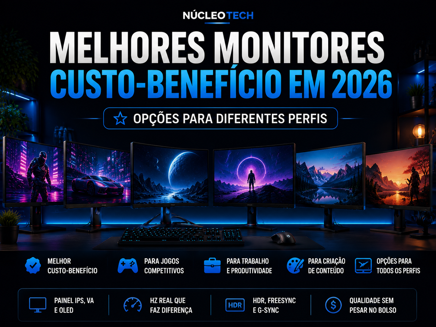 Melhores monitores custo-benefício em 2026