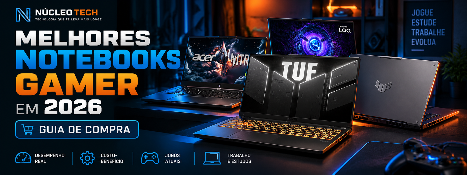 Melhores notebooks gamer em 2026