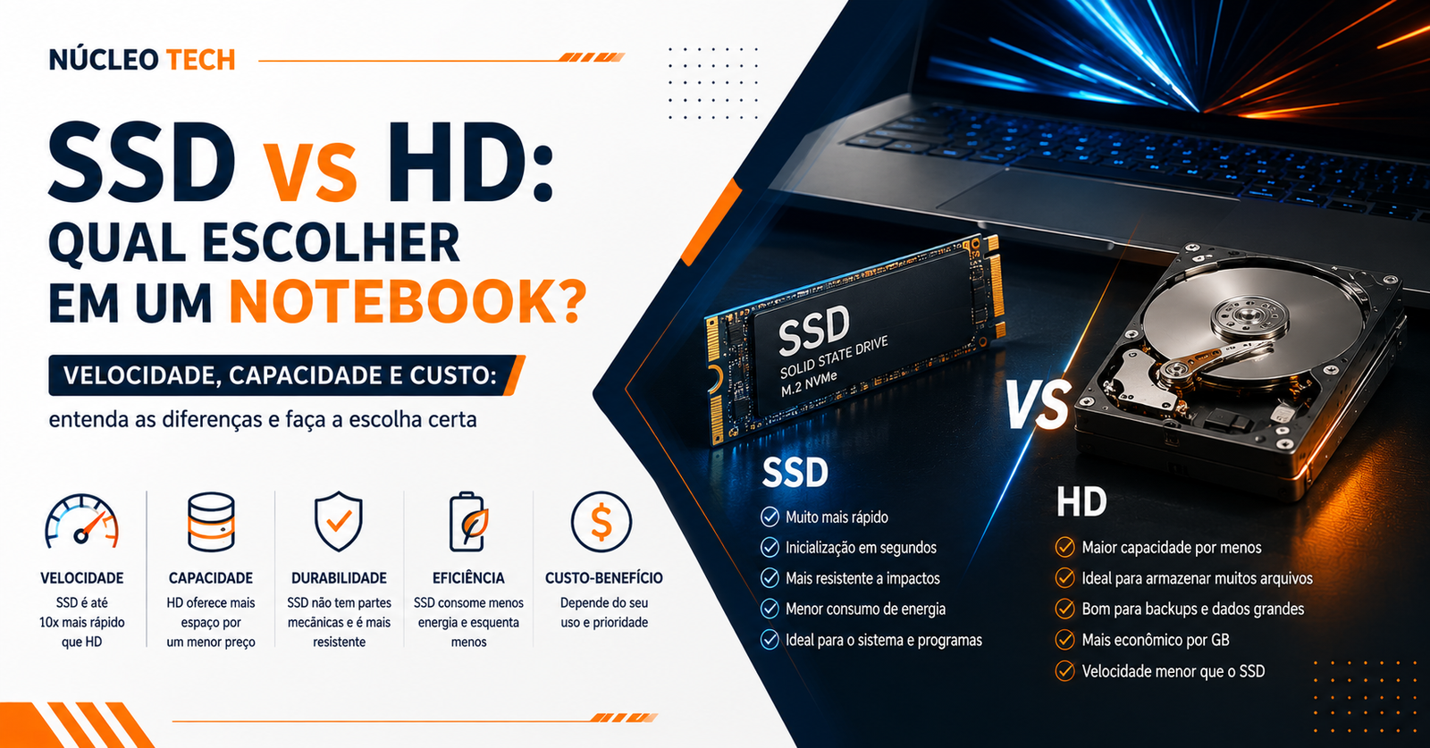SSD vs HD: qual escolher em um notebook?